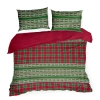 Vianočné obliečky 160x200 cm flanelové, zelené a červené