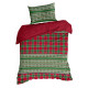 Vianočné obliečky 160x200 cm flanelové, zelené a červené