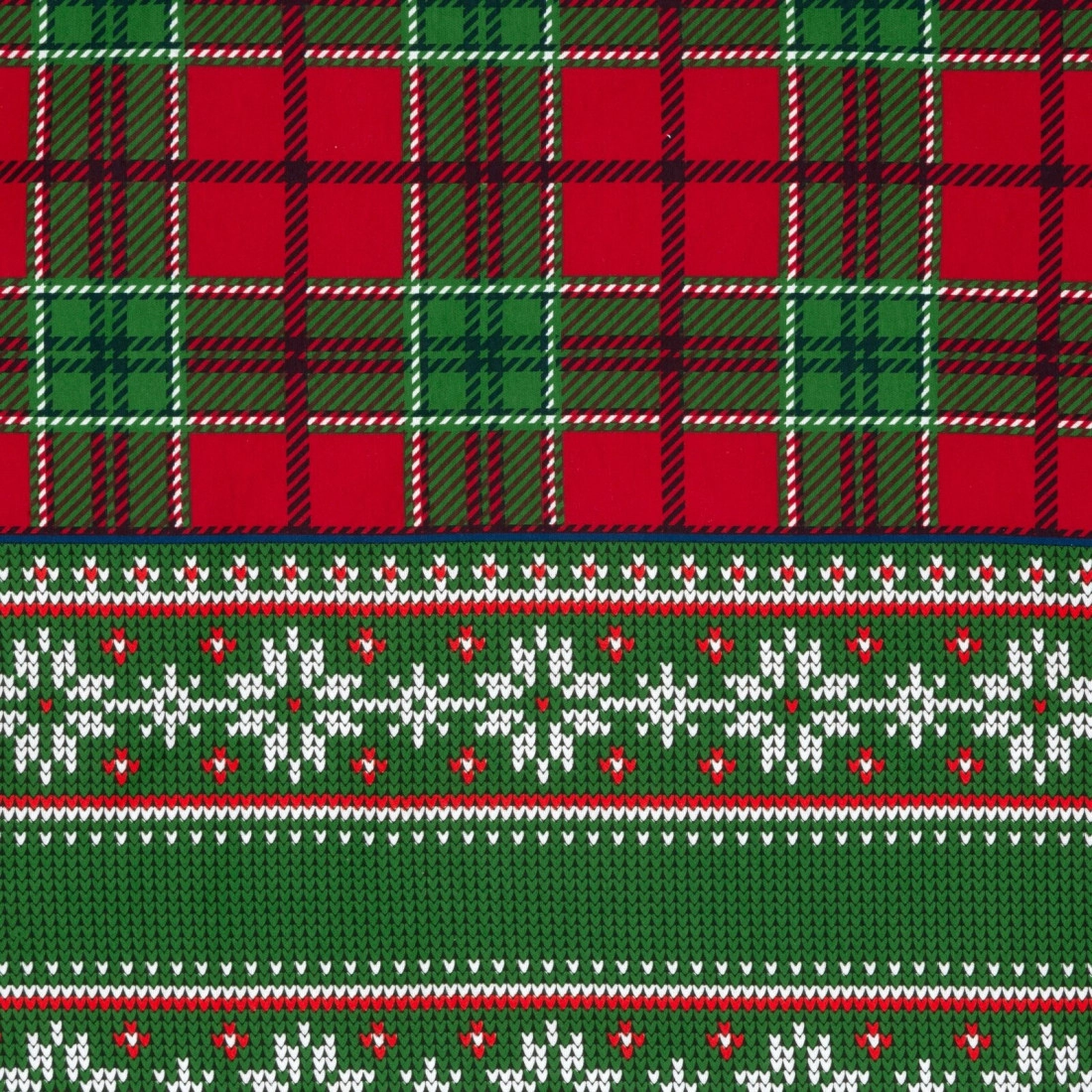 Vianočné obliečky 160x200 cm flanelové, zelené a červené