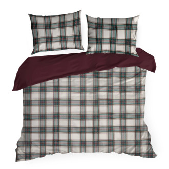 Vianočné obliečky 160x200 cm mikrovláknové, biele a bordové