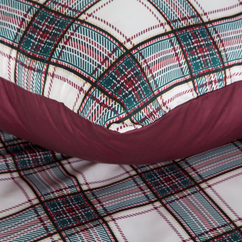 Vianočné obliečky 160x200 cm mikrovláknové, biele a bordové