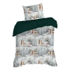 Vianočné obliečky 160x200 cm mikrovláknové, biele a zelené