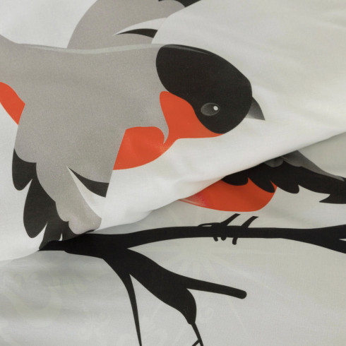 Vianočné obliečky 160x200 cm saténová bavlna, biele a červené