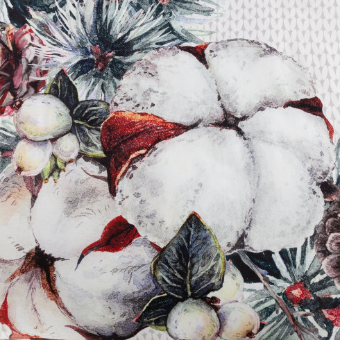 Vianočné obliečky 160x200 cm saténová bavlna, biele a svetlosivé