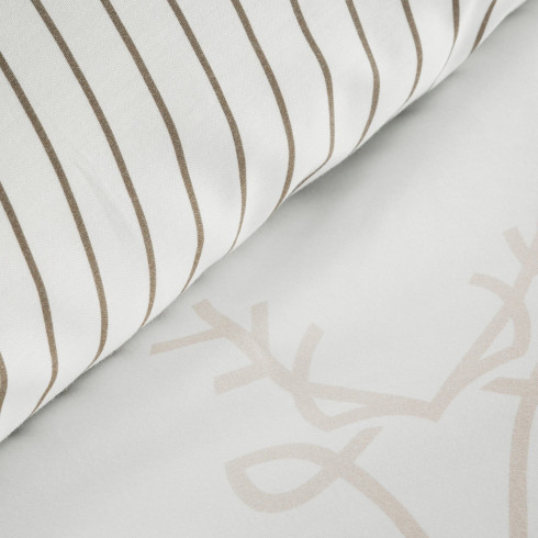 Vianočné obliečky 160x200 cm saténové, biele a béžové