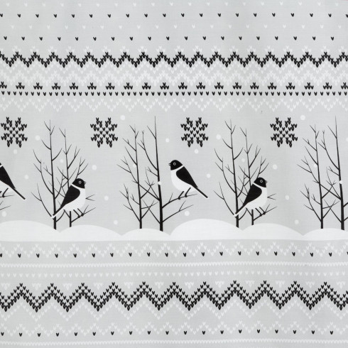 Vianočné obliečky 160x200 cm saténové, biele a oceľové