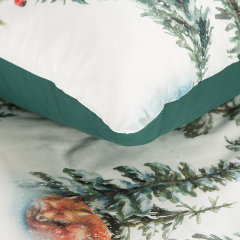 Vianočné obliečky 220x200 cm bavlna renforcé, biele a zelené