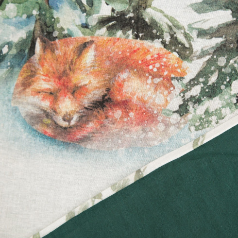 Vianočné obliečky 220x200 cm bavlna renforcé, biele a zelené