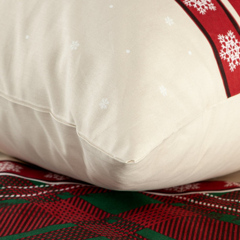 Vianočné obliečky 220x200 cm bavlna renforcé, kockované červené a zelené