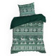 Vianočné obliečky 220x200 cm bavlna renforcé, tmavozelené a biele