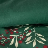 Vianočné obliečky 220x200 cm bavlnené, fľaškovo zelené a krémové
