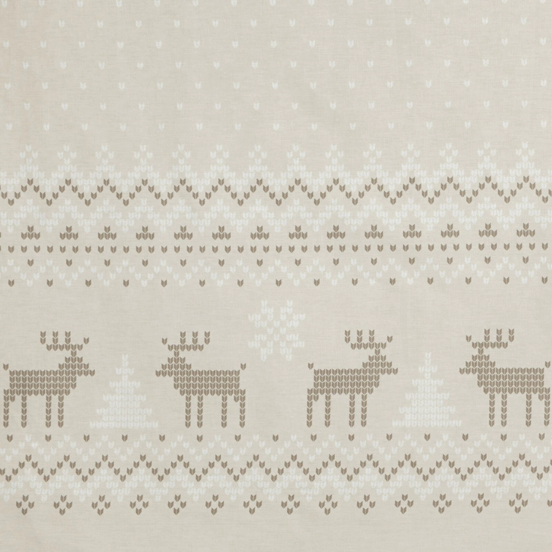 Vianočné obliečky 220x200 cm bavlnené renforcé, béžové a biele