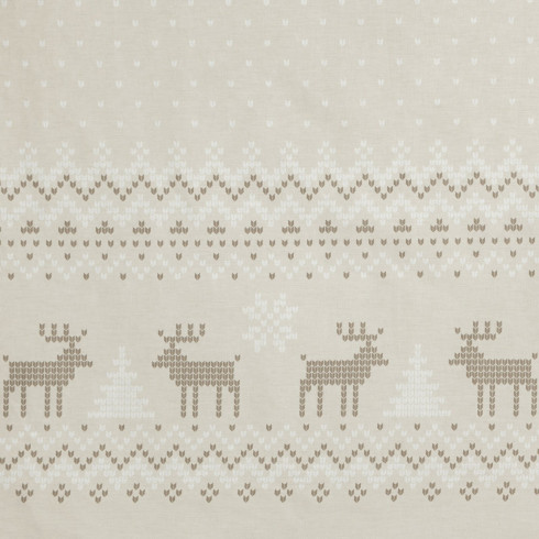 Vianočné obliečky 220x200 cm bavlnené renforcé, béžové a biele