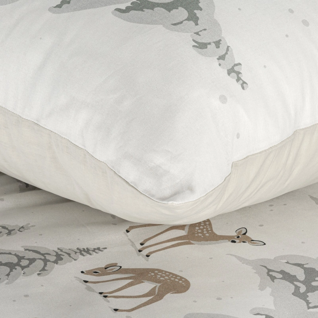 Vianočné obliečky 220x200 cm bavlnené renforcé, biele a béžové