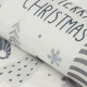 Vianočné obliečky 220x200 cm bavlnené renforcé, biele a oceľové