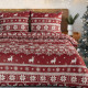 Vianočné obliečky 220x200 cm bavlnené renforcé, červené a biele