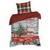 Vianočné obliečky 220x200 cm bavlnené renforcé, červené a biele