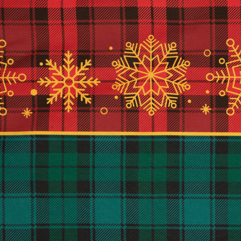 Vianočné obliečky 220x200 cm bavlnené renforcé, červené a zelené