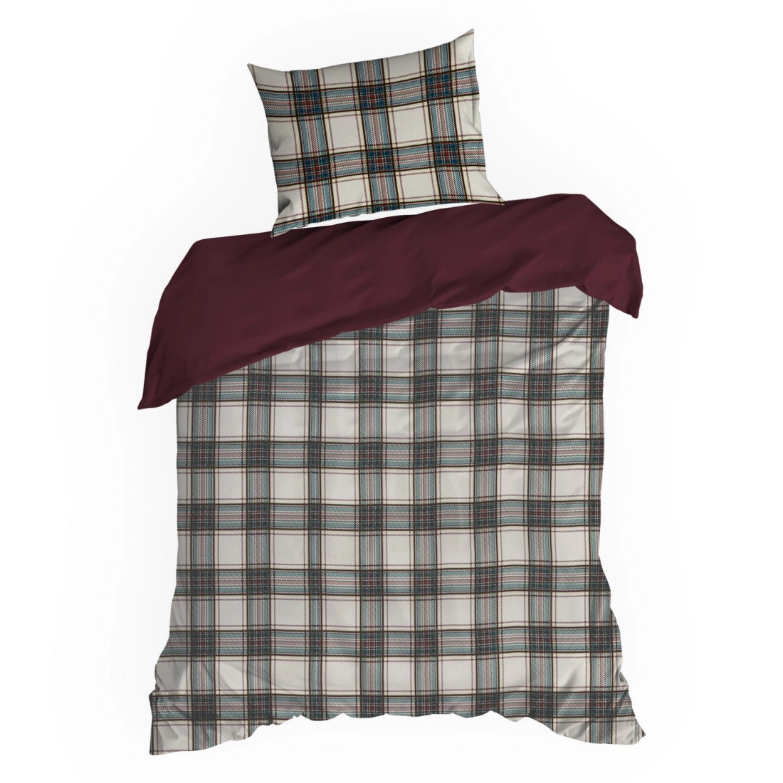 Vianočné obliečky 220x200 cm mikrovláknové, biele a bordové