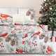 Vianočné obliečky 220x200 cm mikrovláknové, biele a červené