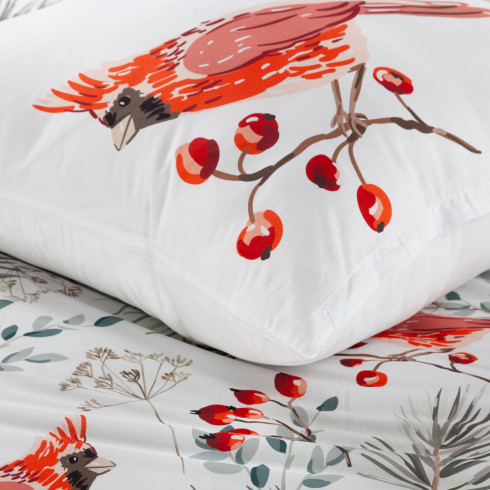 Vianočné obliečky 220x200 cm mikrovláknové, biele a červené