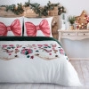 Vianočné obliečky 220x200 cm mikrovláknové, biele a ružové