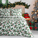 Vianočné obliečky 220x200 cm mikrovláknové, biele a zelené