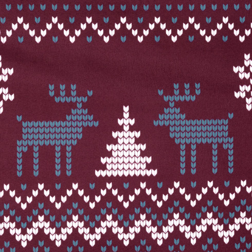 Vianočné obliečky 220x200 cm mikrovláknové, bordové a biele