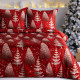 Vianočné obliečky 220x200 cm mikrovláknové, červené a biele