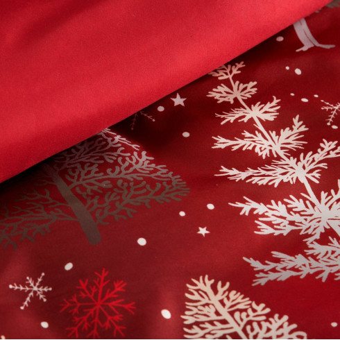 Vianočné obliečky 220x200 cm mikrovláknové, červené a biele