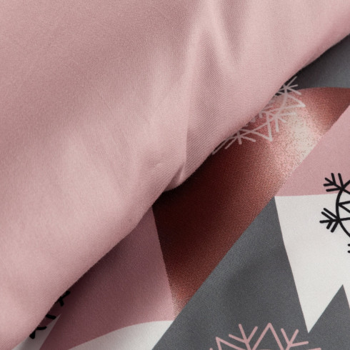 Vianočné obliečky 220x200 cm mikrovláknové, ružové a čierne