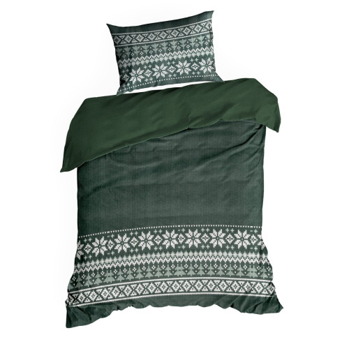 Vianočné obliečky 220x200 cm mikrovláknové, zelené a biele