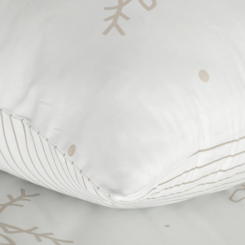 Vianočné obliečky 220x200 cm saténová bavlna, biele a béžové