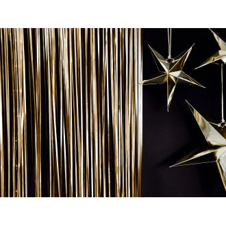 Arany metál party függöny 90x250 cm – dekorációs függöny ünnepségekre