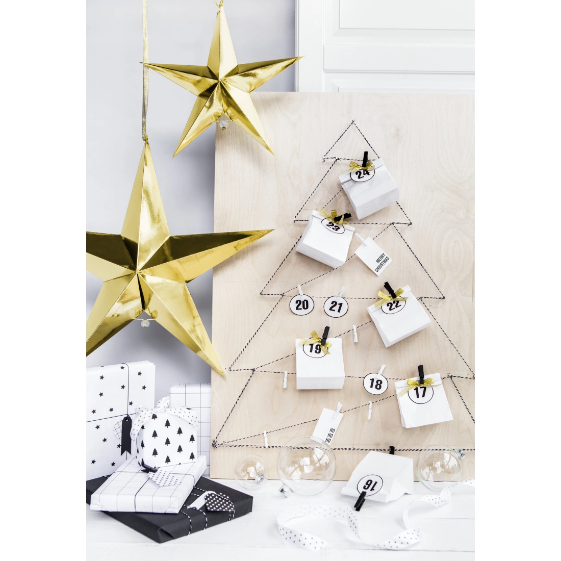 Zlata papirnata zvezda 30 cm – zrcalni papir, DIY dekoracija