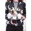 Zlati zvezdasti dekorativni zapiči za cupcakes, 11,5 cm, 6 kos