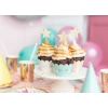 Zlati zvezdasti dekorativni zapiči za cupcakes, 11,5 cm, 6 kos