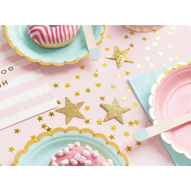 Zlati konfeti zvezdice 10 mm – dekoracija za zabave, 30 g