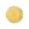 Zlati papirnati podstavki za torte 35,5 cm – 50 kosov, okrogli čipkasti