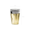 Zlati papirnati kozarci 220 ml – 6 kosov, bleščeč kovinski dizajn