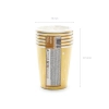 Zlati papirnati kozarci Happy New Year 220 ml – 6 kosov, novoletna zabava