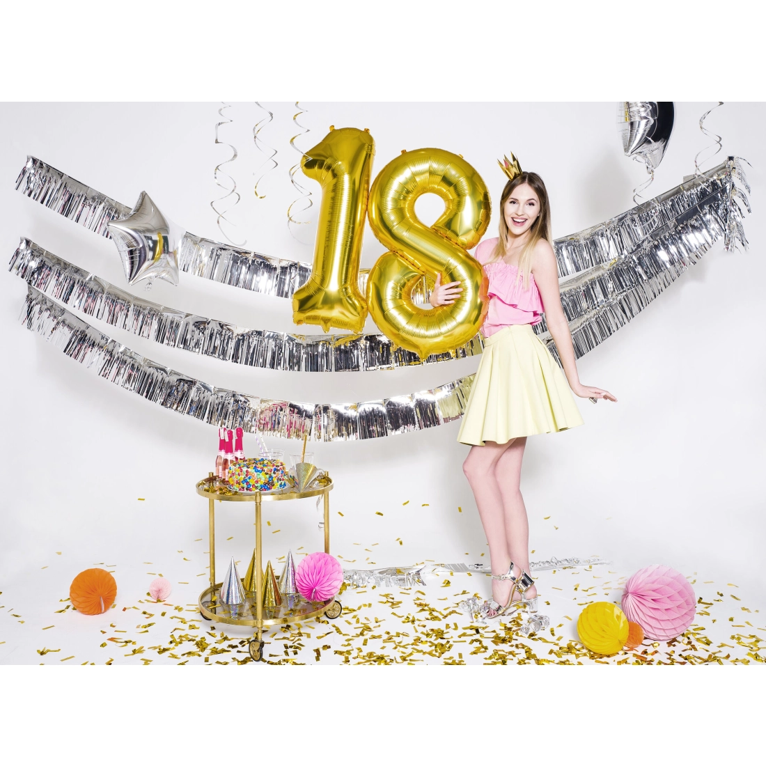 Zlate party kronice 5,5 cm – dekoracija za praznovanje, 3 kosi