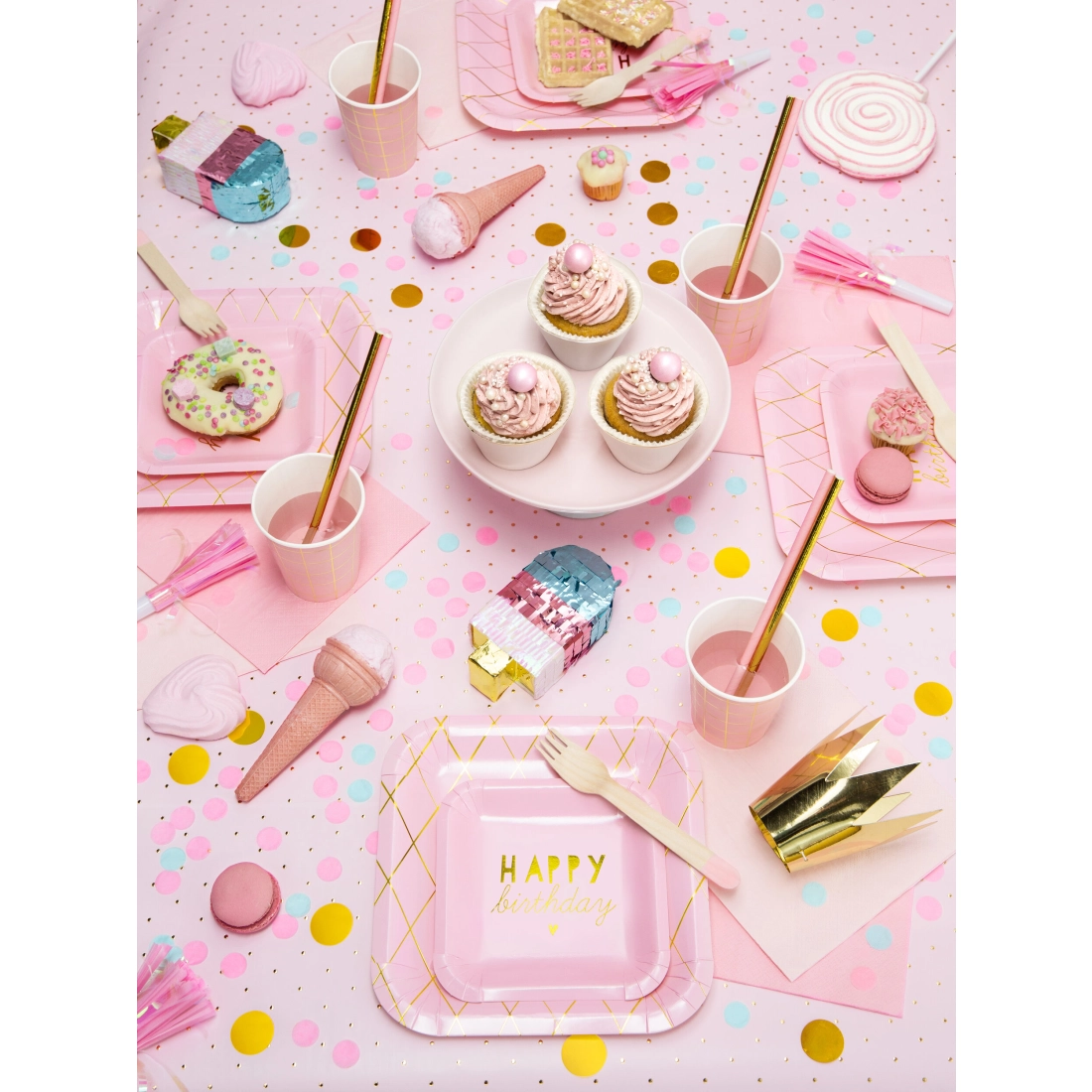 Zlate party kronice 5,5 cm – dekoracija za praznovanje, 3 kosi