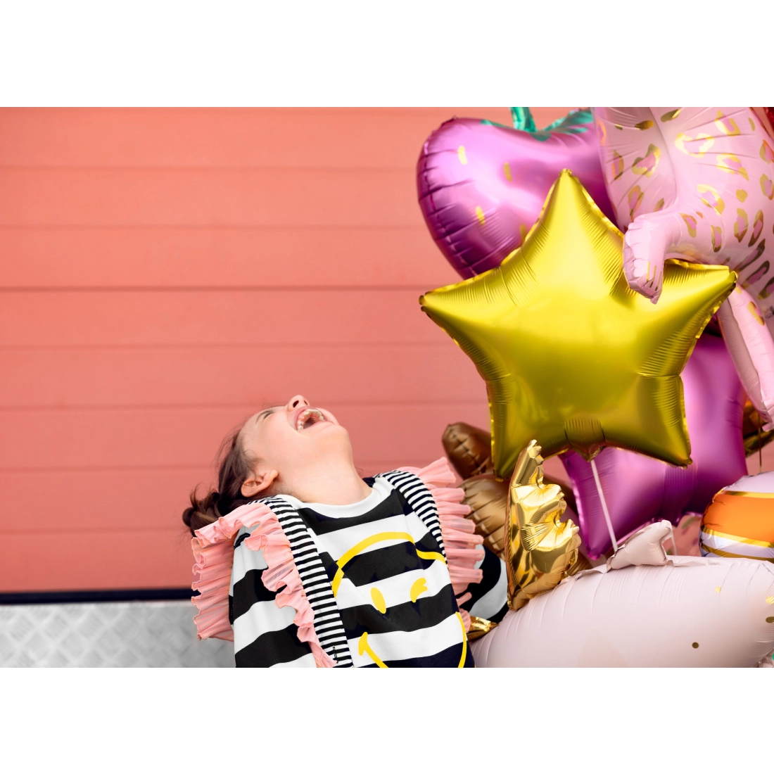 Zlat balon iz folije v obliki zvezde 70 cm – kovinski balon za zabave