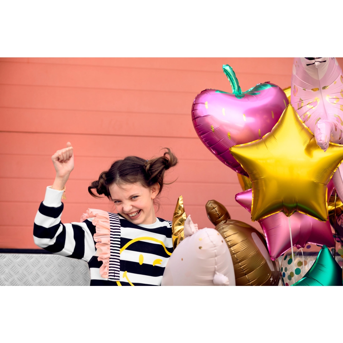 Zlat balon iz folije v obliki zvezde 70 cm – kovinski balon za zabave