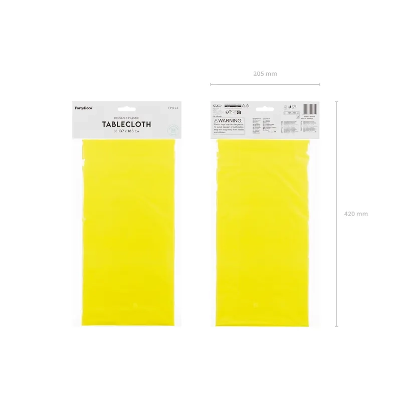 Rumeni prt iz sintetičnega materiala 137x183 cm