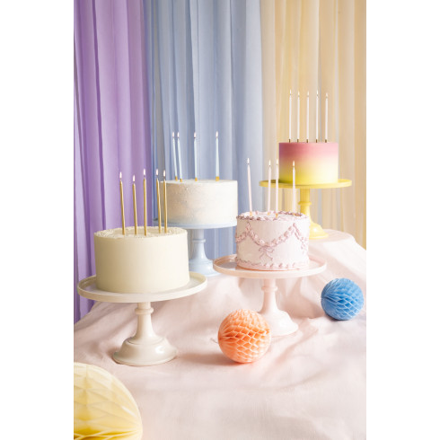 Sárga talpas sütemény- és cukorkatál, 24 cm