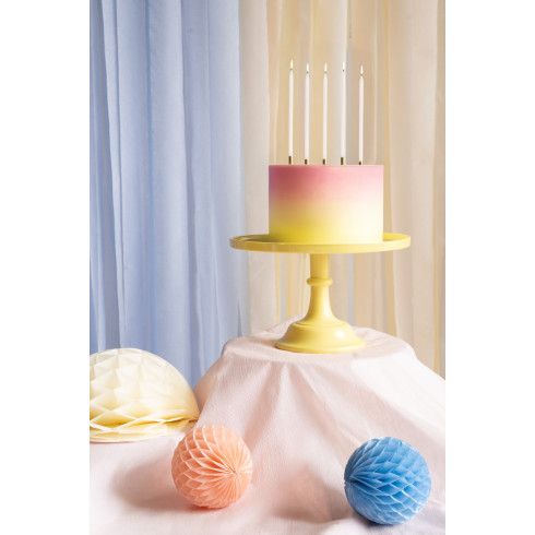 Sárga talpas sütemény- és cukorkatál, 24 cm