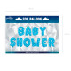 Balónová girlanda BABY SHOWER modrá s hviezdičkami