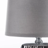 Dekoračná keramická lampa Dali zdobená reliéfnym vzorom - šedá